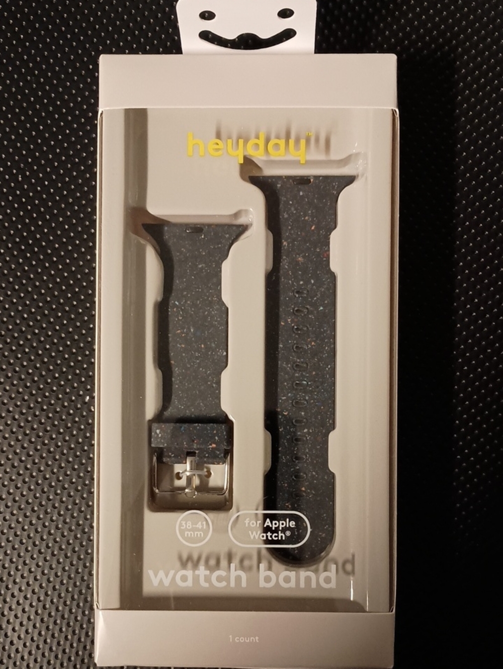 heyday Speckled Charcoal Silicone Apple Watch Band